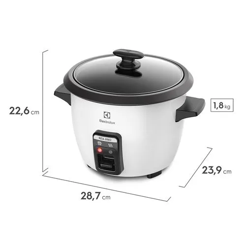 PANELA DE ARROZ ELÉTRICA ELECTROLUX 1,3L EFFICIENT (RCB50) - 127V - BRANCO - Imagem 2