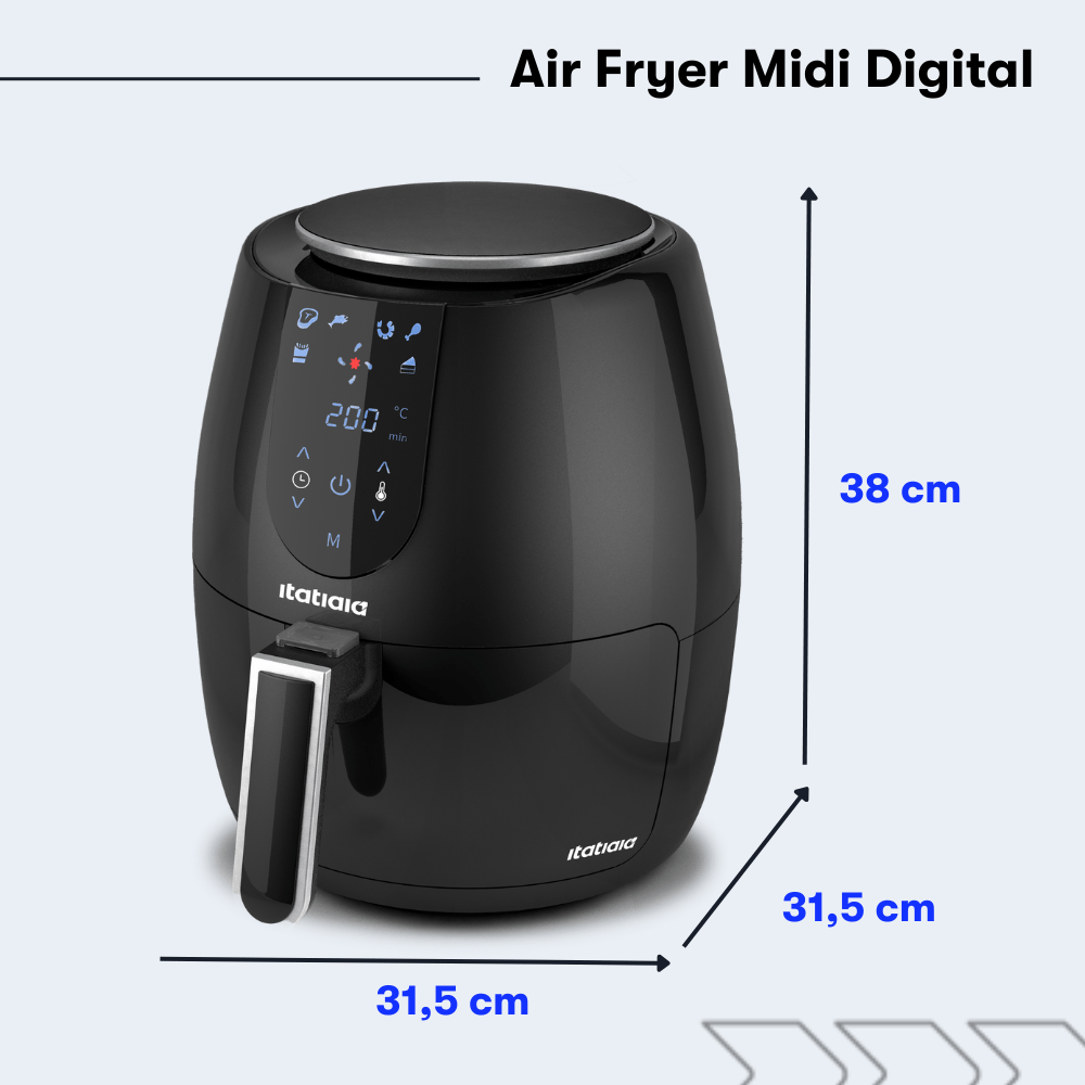 AIR FRYER 3,7 LITROS 127V MIDI - ITATIAIA - PRETA - Imagem 2