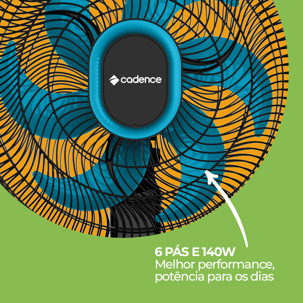 VENTILADOR CADENCE REFRESH TURBO PRO COLUNA - PRETO/AZUL - Imagem 8