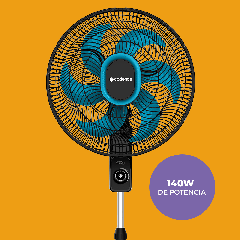 VENTILADOR CADENCE REFRESH TURBO PRO COLUNA - PRETO/AZUL - Imagem 6