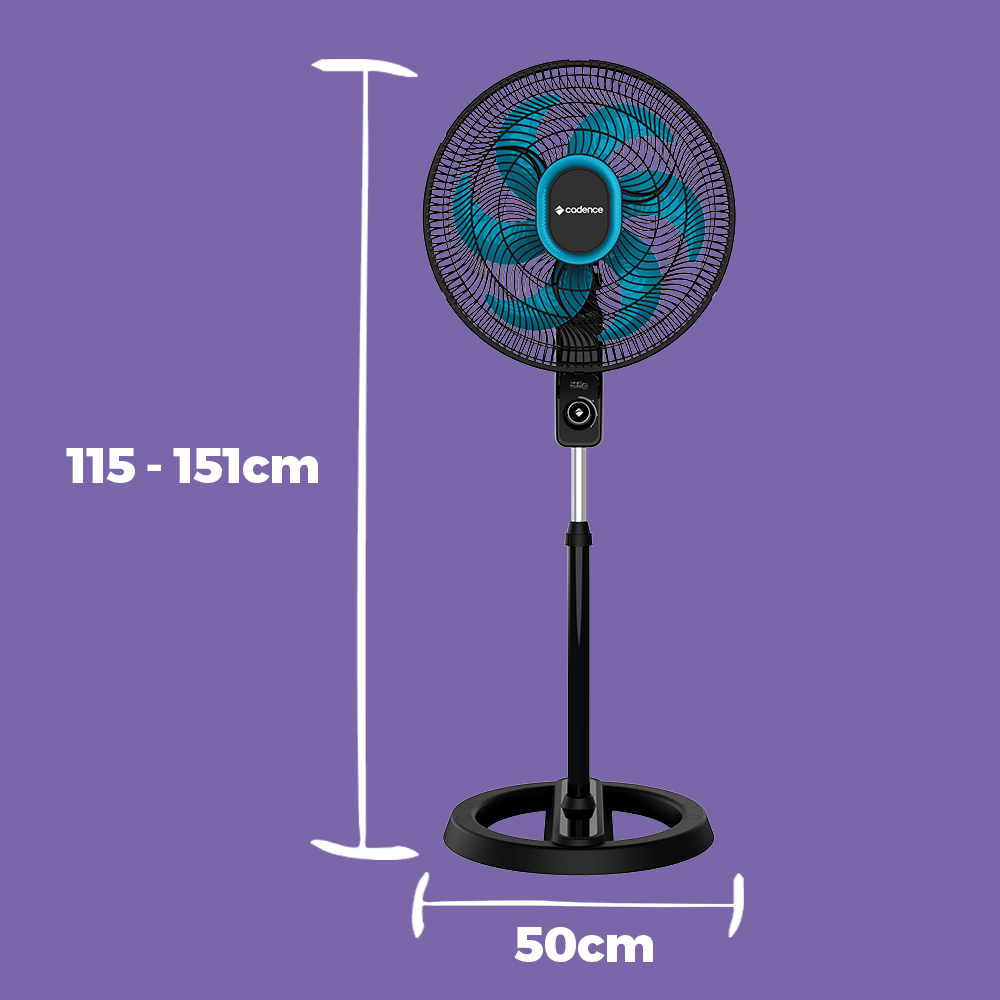 VENTILADOR CADENCE REFRESH TURBO PRO COLUNA - PRETO/AZUL - Imagem 4
