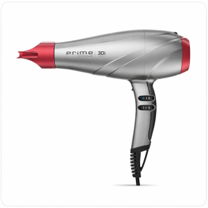 SECADOR DE CABELO GAMA PRIME TITÂNIO 3D - CINZA/VERMELHO