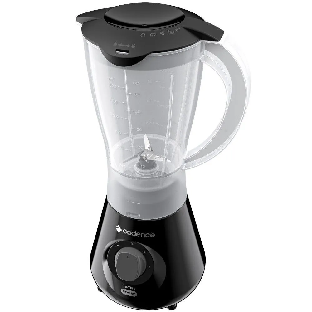 LIQUIDIFICADOR CADENCE LIQ100 TWIST 2,2L 2 VELOCIDADES + PULSAR 600W - PRETO - Imagem 3