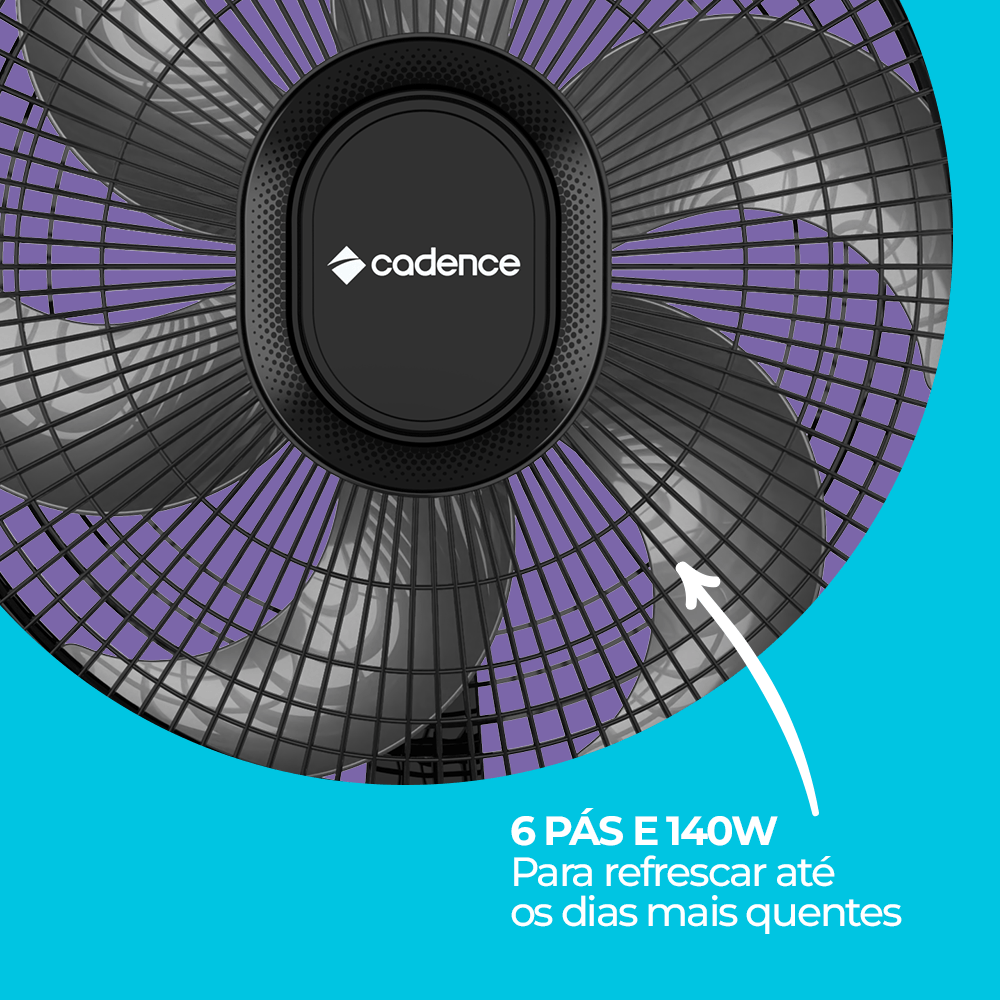 VENTILADOR CADENCE REFRESH TURBO VTR410 - PRETO - Imagem 13