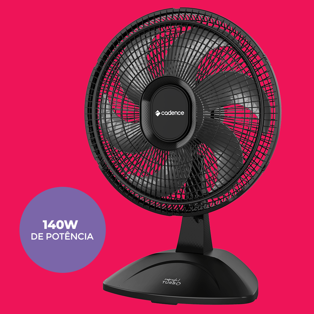 VENTILADOR CADENCE REFRESH TURBO VTR410 - PRETO - Imagem 5