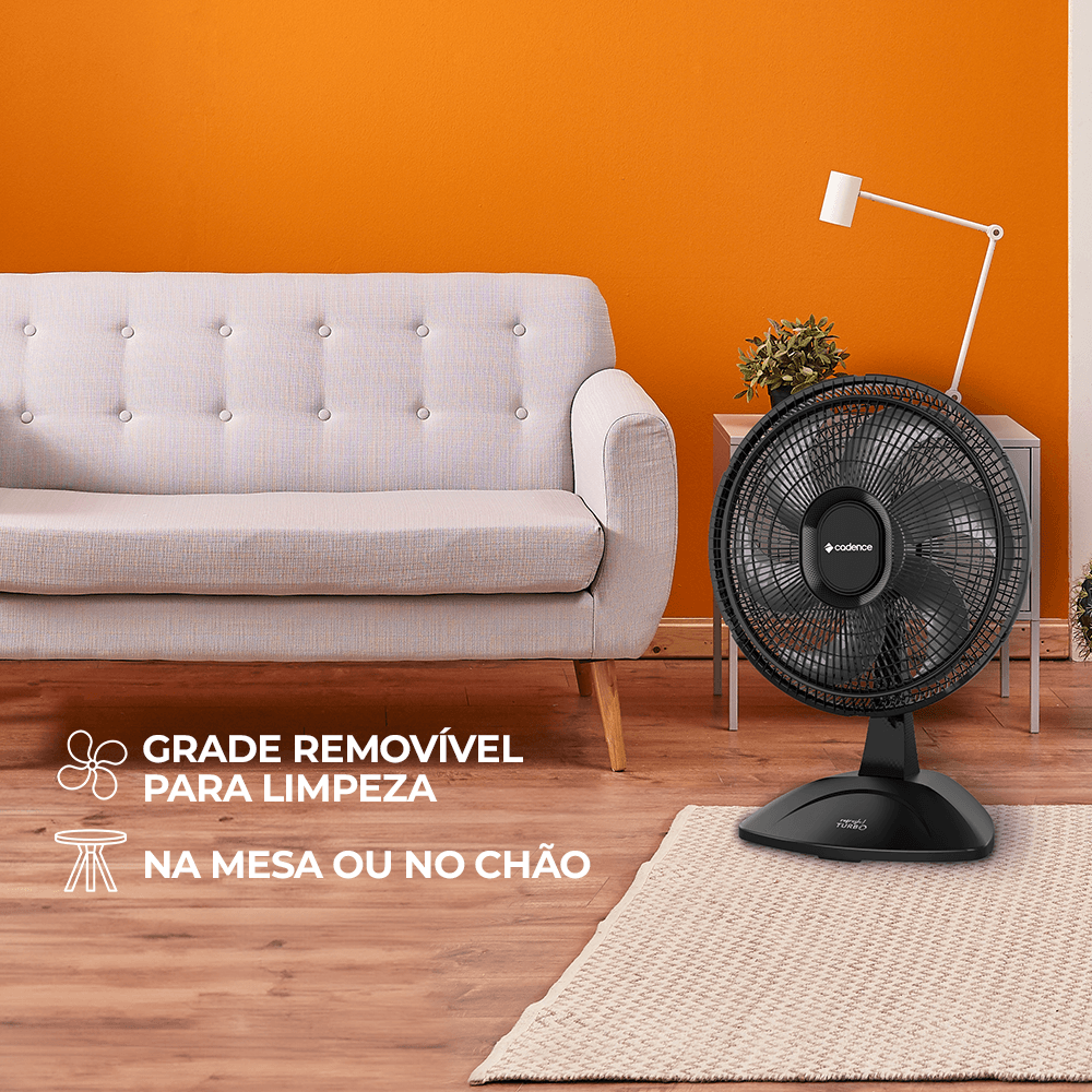 VENTILADOR CADENCE REFRESH TURBO VTR410 - PRETO - Imagem 6