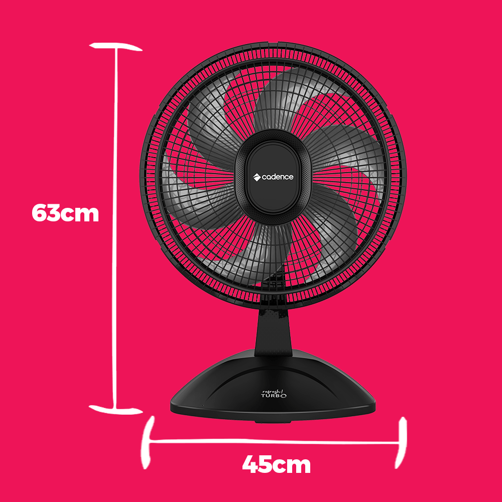 VENTILADOR CADENCE REFRESH TURBO VTR410 - PRETO - Imagem 3