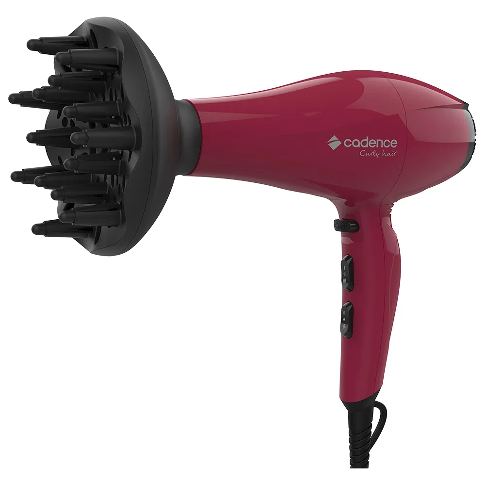 SECADOR DE CABELOS CADENCE CURLY HAIR DIFUSOR 1900W SEC530 - ROSA