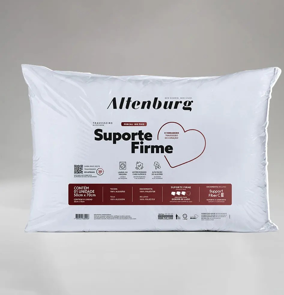 TRAVESSEIRO ALTENBURG FIRME 50CM X 70CM - BRANCO