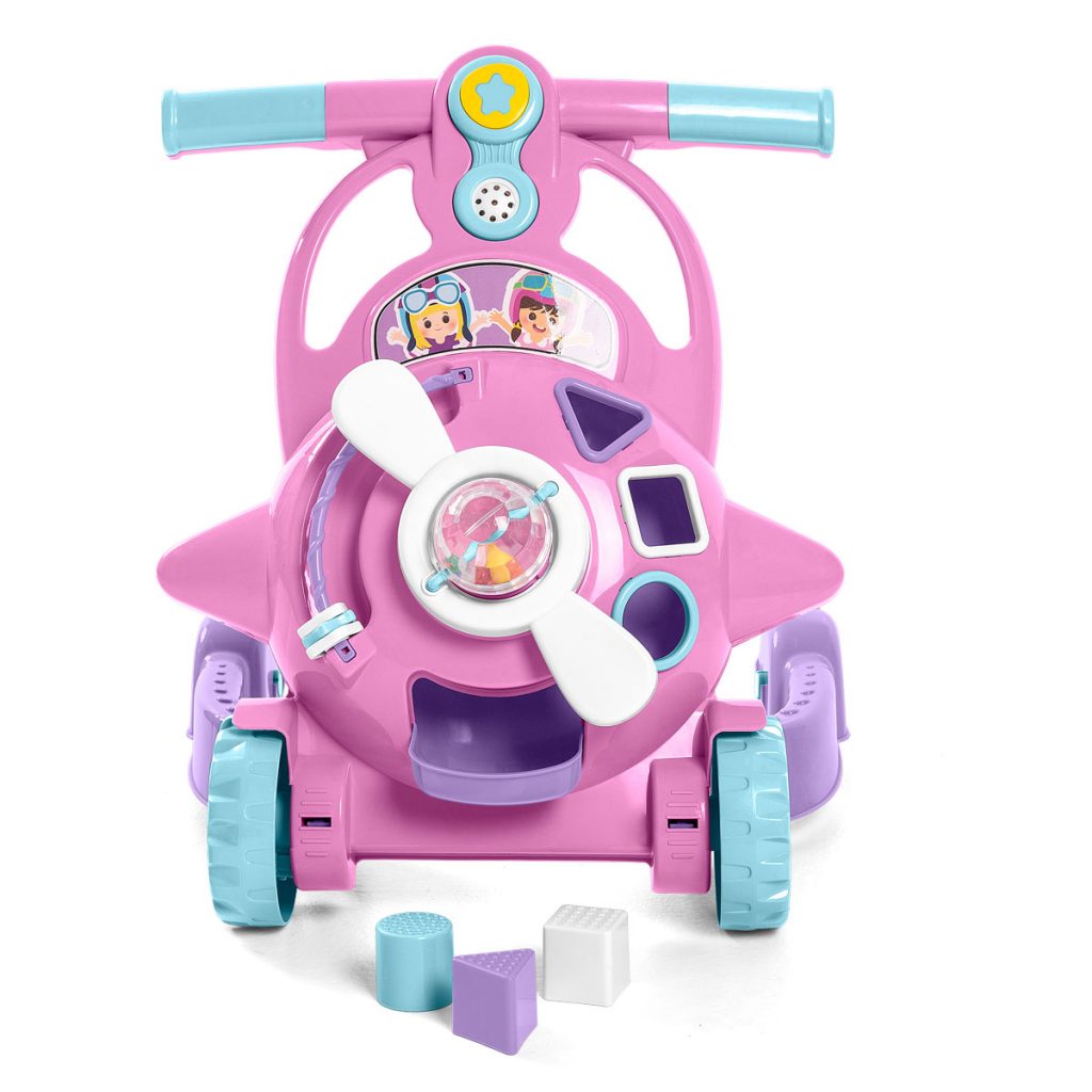 ANDADOR TATETI BEBÊ AVIADOR 2 EM 1 - 0891 - ROSA - Imagem 3