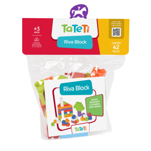 PEÇAS DE MONTAR TATETI RIVA BLOCK 42 PEÇAS - COLORIDO