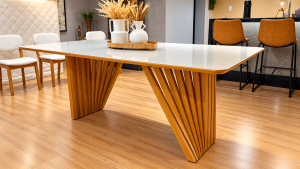MESA POTENCIALIZA SALA DE JANTAR BASE PANAMA C/ TAMPO CINAMONO 180X90