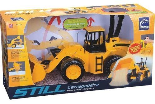 TRATOR CARREGADEIRA ROMA BRINQUEDOS - AMARELHO