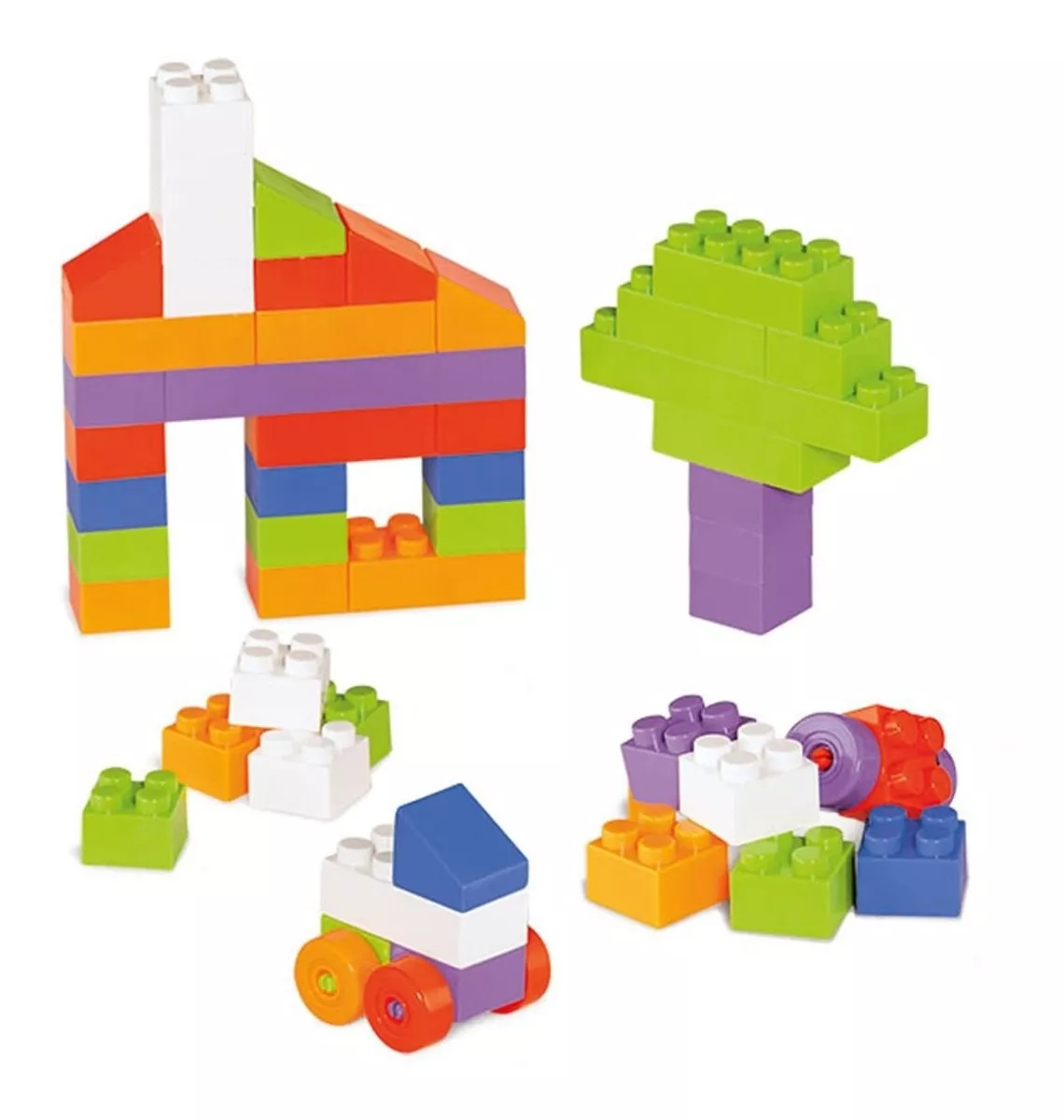 PEÇAS DE MONTAR TATETI RIVA BLOCK 42 PEÇAS - COLORIDO